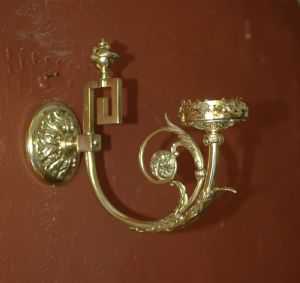 coppia di appliques in ottone ad 1 luce Epoca Impero